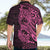 Pink Couple Dolphins Maori Polynesian Style Hawaiian Shirt