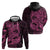 Pink Couple Dolphins Maori Polynesian Style Hoodie