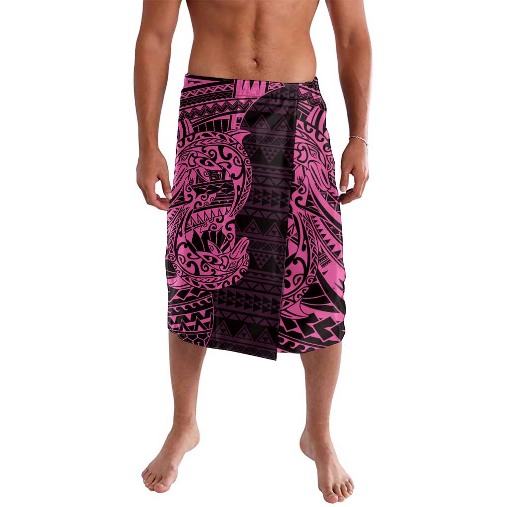 Pink Couple Dolphins Maori Polynesian Style Lavalava