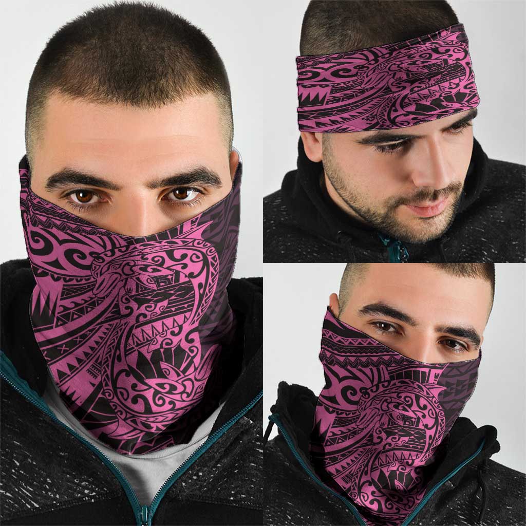 Pink Couple Dolphins Maori Polynesian Style Neck Gaiter - Polynesian Pride