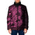 Pink Couple Dolphins Maori Polynesian Style Padded Jacket - Polynesian Pride