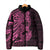 Pink Couple Dolphins Maori Polynesian Style Padded Jacket - Polynesian Pride