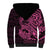 Pink Couple Dolphins Maori Polynesian Style Sherpa Hoodie