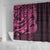 Pink Couple Dolphins Maori Polynesian Style Shower Curtain