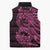 Pink Couple Dolphins Maori Polynesian Style Sleeveless Puffer Jacket - Polynesian Pride