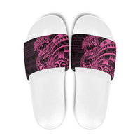 Pink Couple Dolphins Maori Polynesian Style Slide Sandals - Polynesian Pride