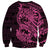 Pink Couple Dolphins Maori Polynesian Style Sweatshirt