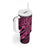 Pink Couple Dolphins Maori Polynesian Style Tumbler With Handle