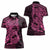 Pink Couple Dolphins Maori Polynesian Style Women Polo Shirt