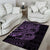 Purple Couple Dolphins Maori Polynesian Style Area Rug