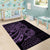 Purple Couple Dolphins Maori Polynesian Style Area Rug