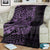 Purple Couple Dolphins Maori Polynesian Style Blanket