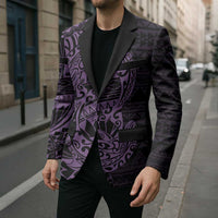 Purple Couple Dolphins Maori Polynesian Style Blazer - Polynesian Pride