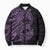 Purple Couple Dolphins Maori Polynesian Style Bomber Puffer Jacket - Polynesian Pride