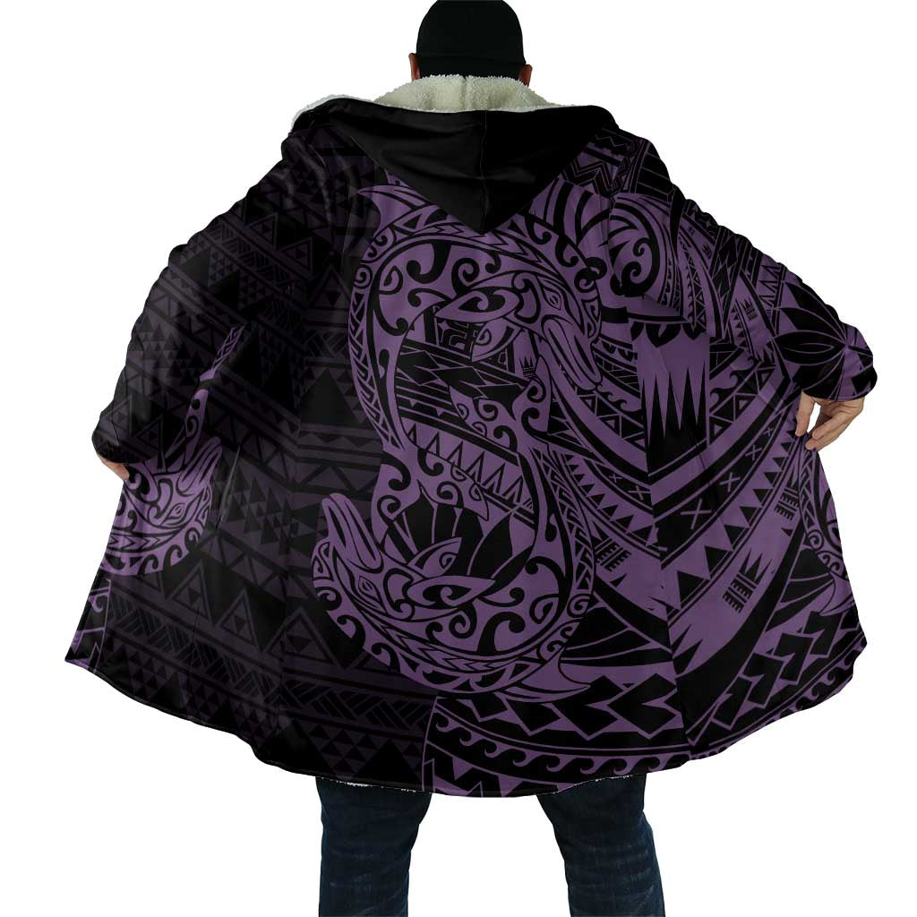 Purple Couple Dolphins Maori Polynesian Style Cloak - Polynesian Pride