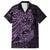 Purple Couple Dolphins Maori Polynesian Style Family Matching Puletasi and Hawaiian Shirt