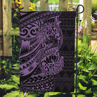 Purple Couple Dolphins Maori Polynesian Style Garden Flag
