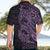 Purple Couple Dolphins Maori Polynesian Style Hawaiian Shirt