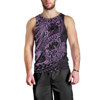 Purple Couple Dolphins Maori Polynesian Style Men Tank Top