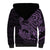 Purple Couple Dolphins Maori Polynesian Style Sherpa Hoodie