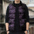 Purple Couple Dolphins Maori Polynesian Style Sleeveless Puffer Jacket - Polynesian Pride