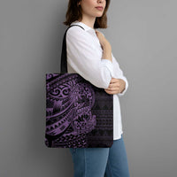 Purple Couple Dolphins Maori Polynesian Style Tote Bag - Polynesian Pride