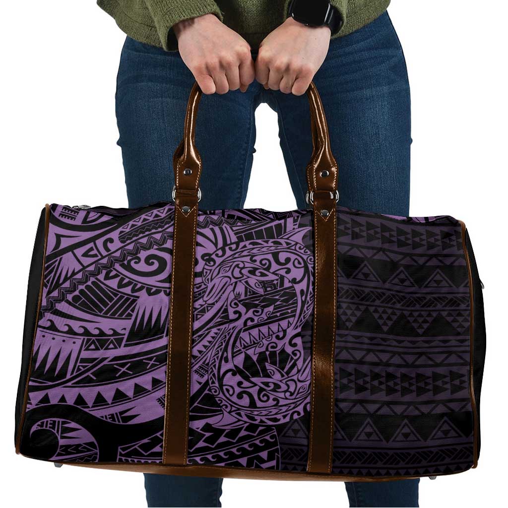 Purple Couple Dolphins Maori Polynesian Style Travel Bag - Polynesian Pride
