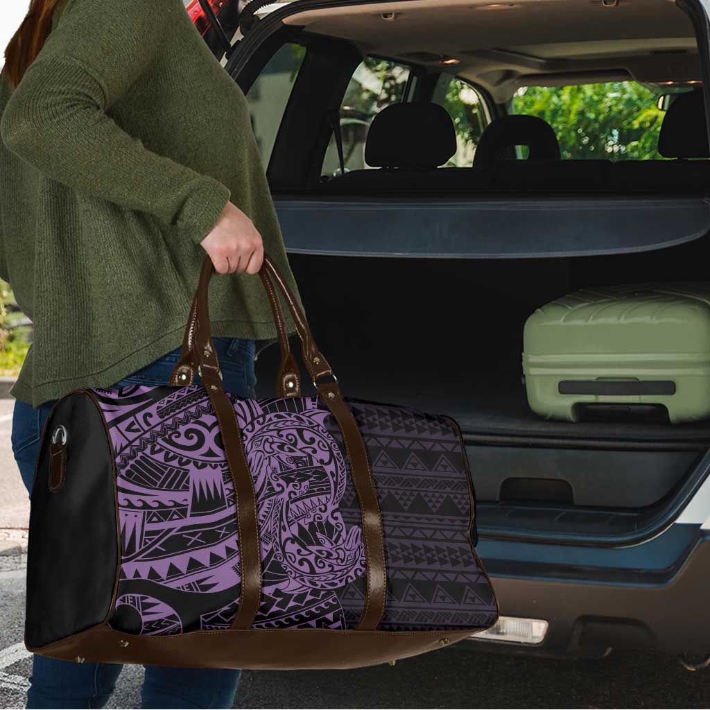 Purple Couple Dolphins Maori Polynesian Style Travel Bag - Polynesian Pride