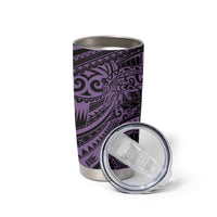 Purple Couple Dolphins Maori Polynesian Style Tumbler Cup