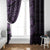 Purple Couple Dolphins Maori Polynesian Style Window Curtain