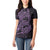 Purple Couple Dolphins Maori Polynesian Style Women Polo Shirt