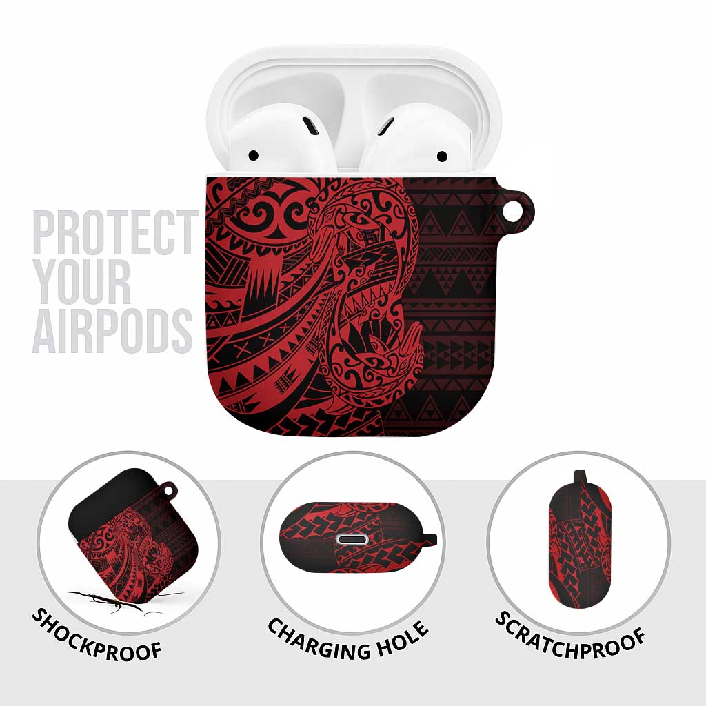 Red Couple Dolphins Maori Polynesian Style AirPods Case - Polynesian Pride