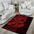 Red Couple Dolphins Maori Polynesian Style Area Rug