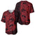 Red Couple Dolphins Maori Polynesian Style Baseball Jersey