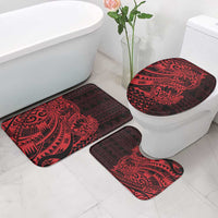 Red Couple Dolphins Maori Polynesian Style Bathroom Set - Polynesian Pride