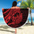 Red Couple Dolphins Maori Polynesian Style Beach Blanket