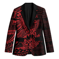 Red Couple Dolphins Maori Polynesian Style Blazer - Polynesian Pride