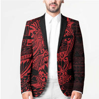 Red Couple Dolphins Maori Polynesian Style Blazer - Polynesian Pride