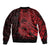 Red Couple Dolphins Maori Polynesian Style Bomber Jacket