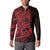 Red Couple Dolphins Maori Polynesian Style Button Sweatshirt