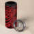 Red Couple Dolphins Maori Polynesian Style 4 in 1 Can Cooler Tumbler