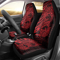 Red Couple Dolphins Maori Polynesian Style Car Seat Cover