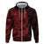 Red Couple Dolphins Maori Polynesian Style Hoodie