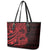 Red Couple Dolphins Maori Polynesian Style Leather Tote Bag