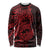 Red Couple Dolphins Maori Polynesian Style Long Sleeve Shirt