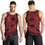 Red Couple Dolphins Maori Polynesian Style Men Tank Top