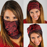 Red Couple Dolphins Maori Polynesian Style Neck Gaiter - Polynesian Pride