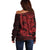 Red Couple Dolphins Maori Polynesian Style Off Shoulder Sweater