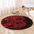 Red Couple Dolphins Maori Polynesian Style Round Carpet