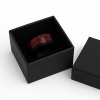 Red Couple Dolphins Maori Polynesian Style Spinner Ring - Polynesian Pride